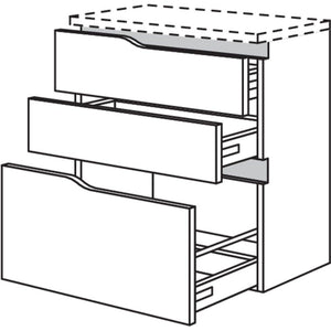 Nobilia Badezimmer-Abschluss- Sideboard Curve NBS2SAAC60-72 67467