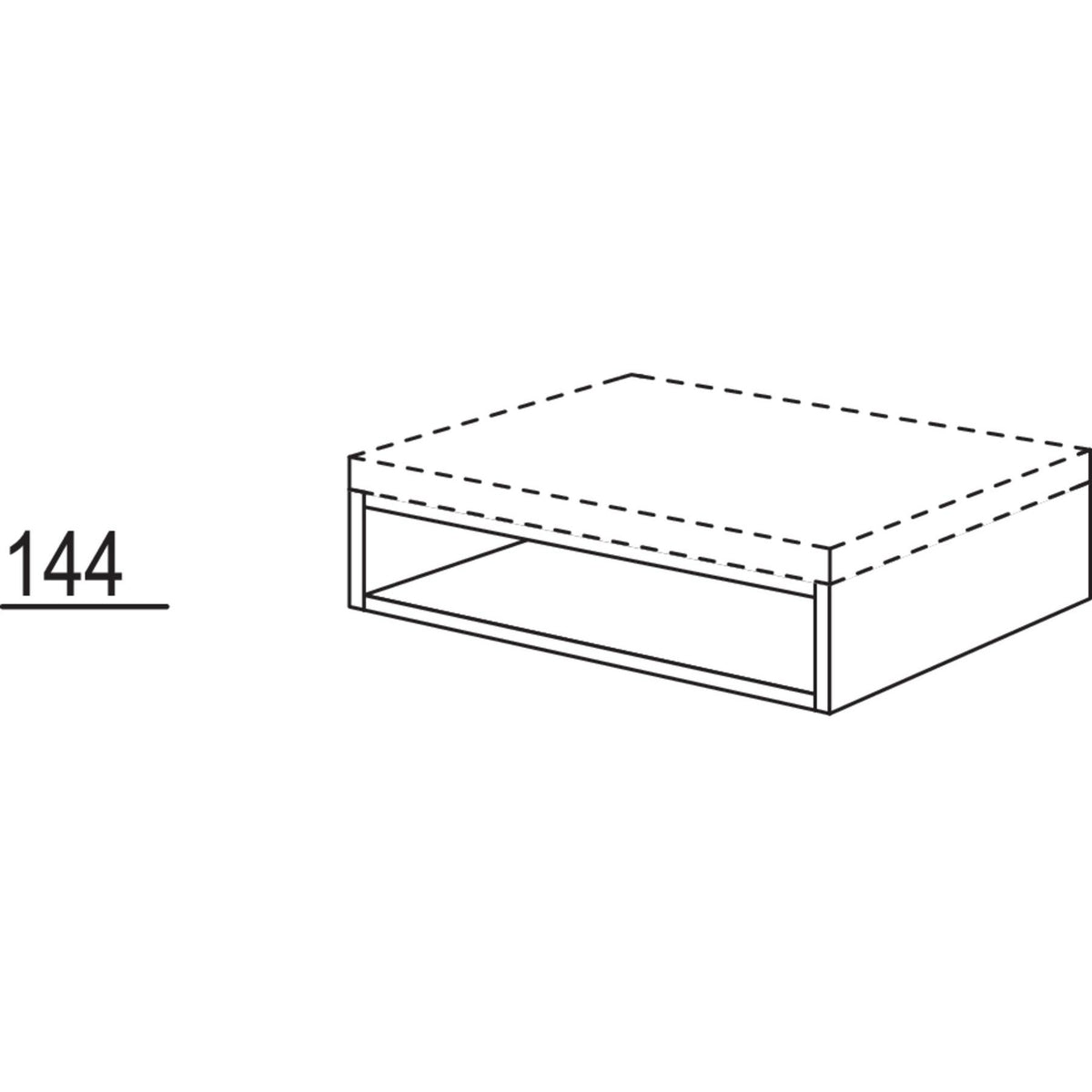 Nobilia Badezimmer-Aufsatzregal BURMA50-14 2193