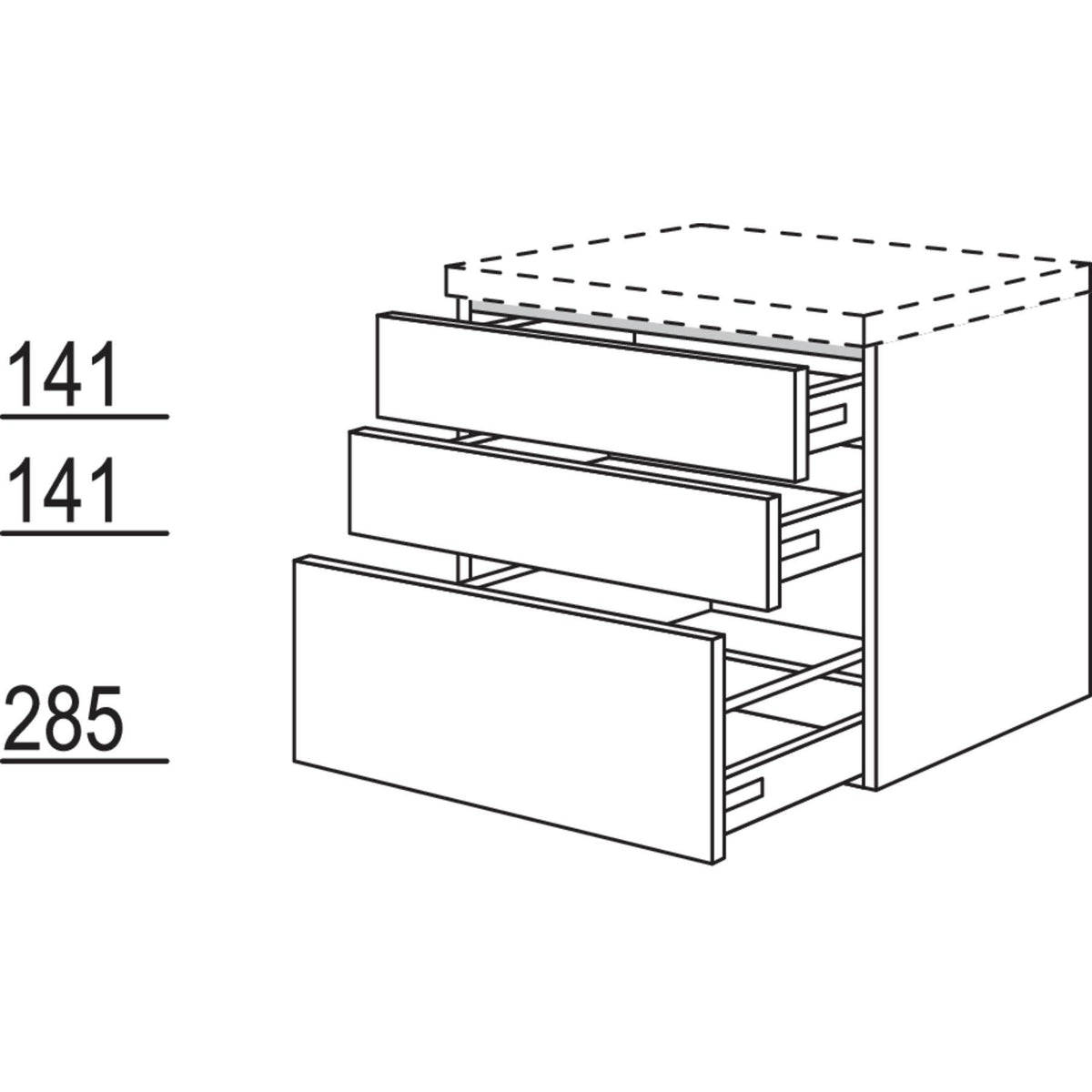 Nobilia Badezimmer-Auszugschrank BU2SA80-58 2826