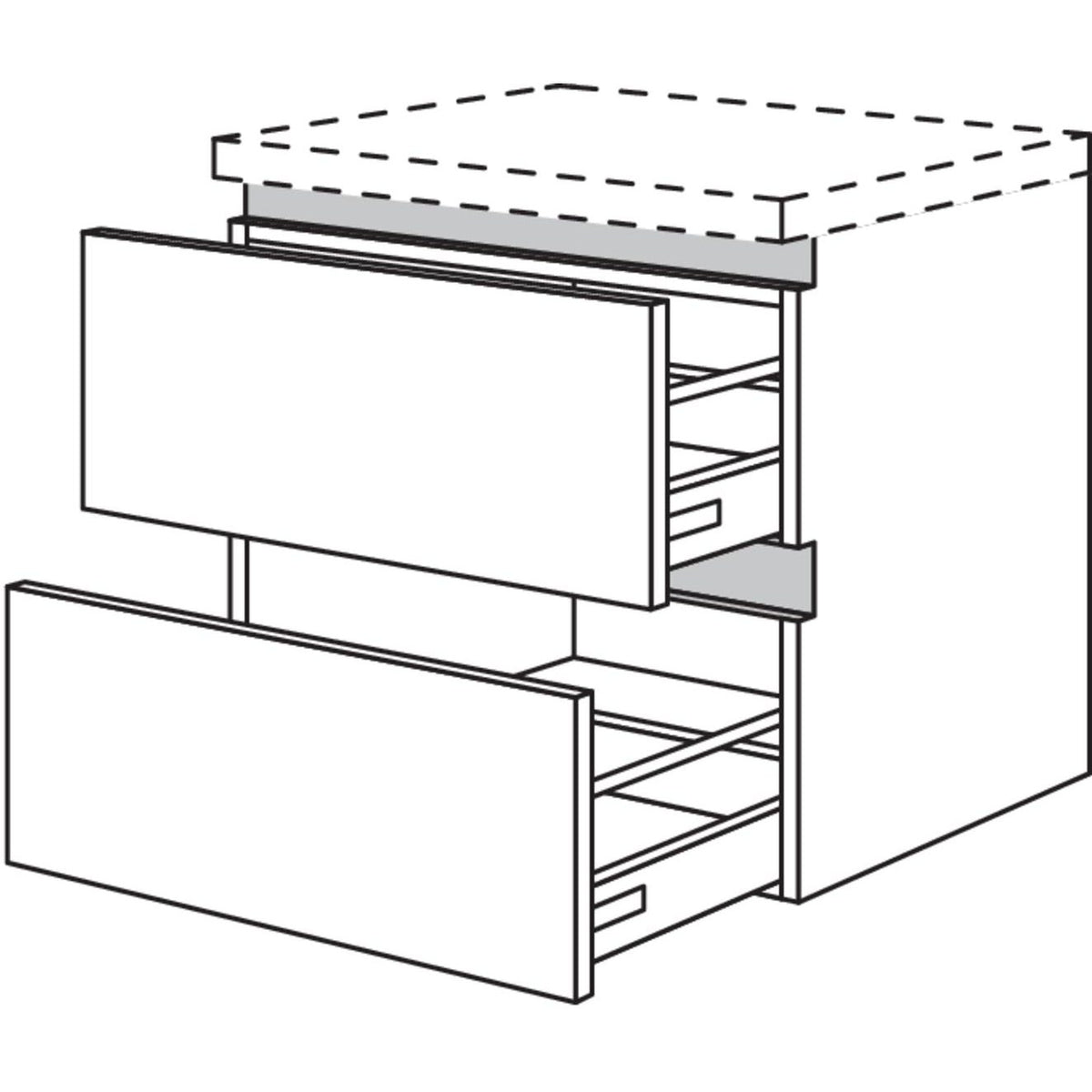Nobilia Badezimmer-Auszugschrank NBU2A100-63 67628