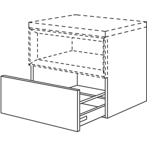 Nobilia Badezimmer-Auszugschrank fuer Regaleinsatz Case BUACO80-58 2510