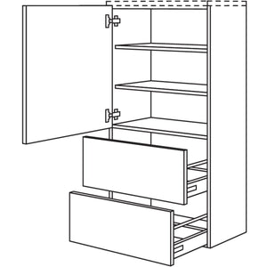 Nobilia Badezimmer-Midischrank BM2A60-130 2994