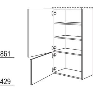 Nobilia Badezimmer-Midischrank BM2T30-130 2923