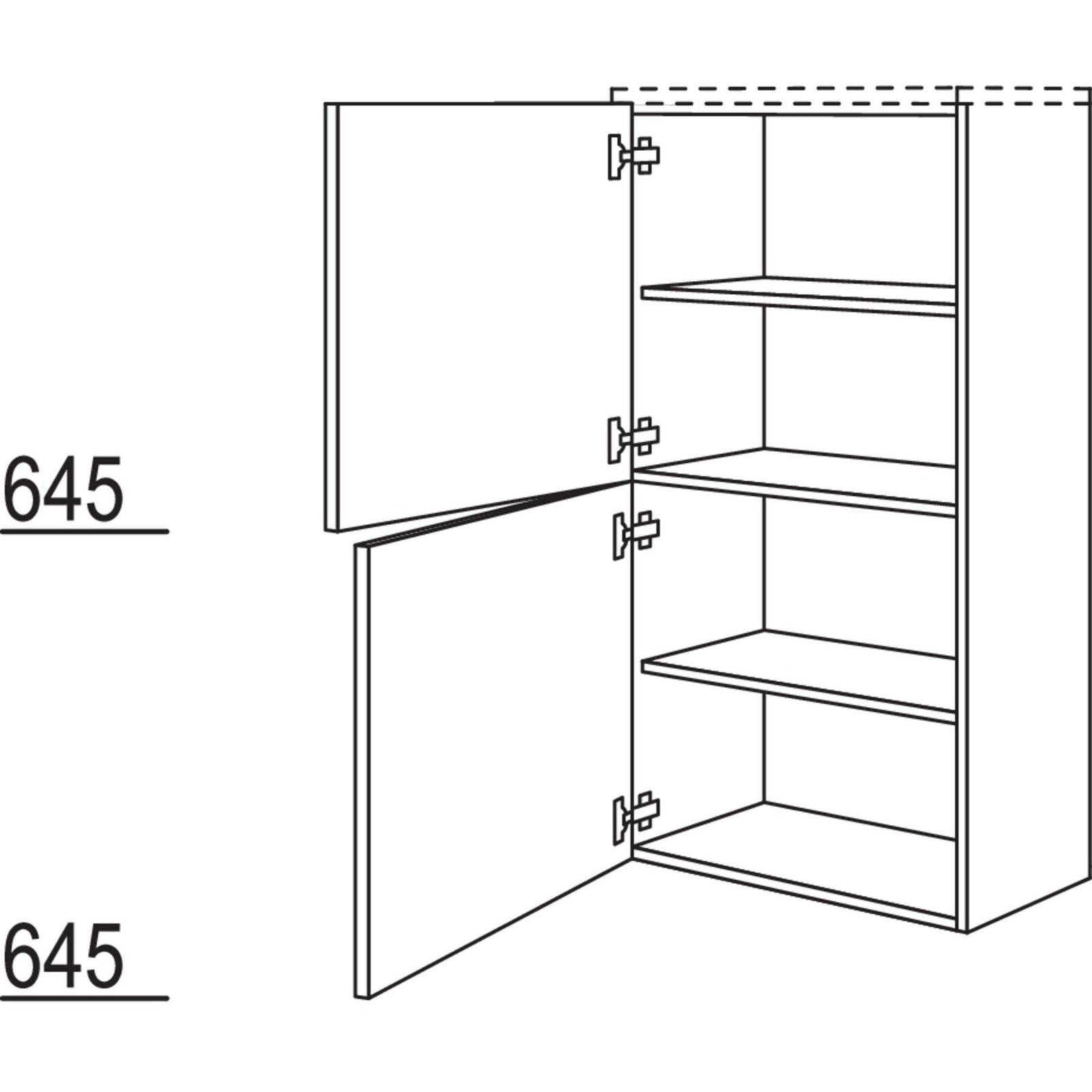 Nobilia Badezimmer-Midischrank BM2TM30-130 2961