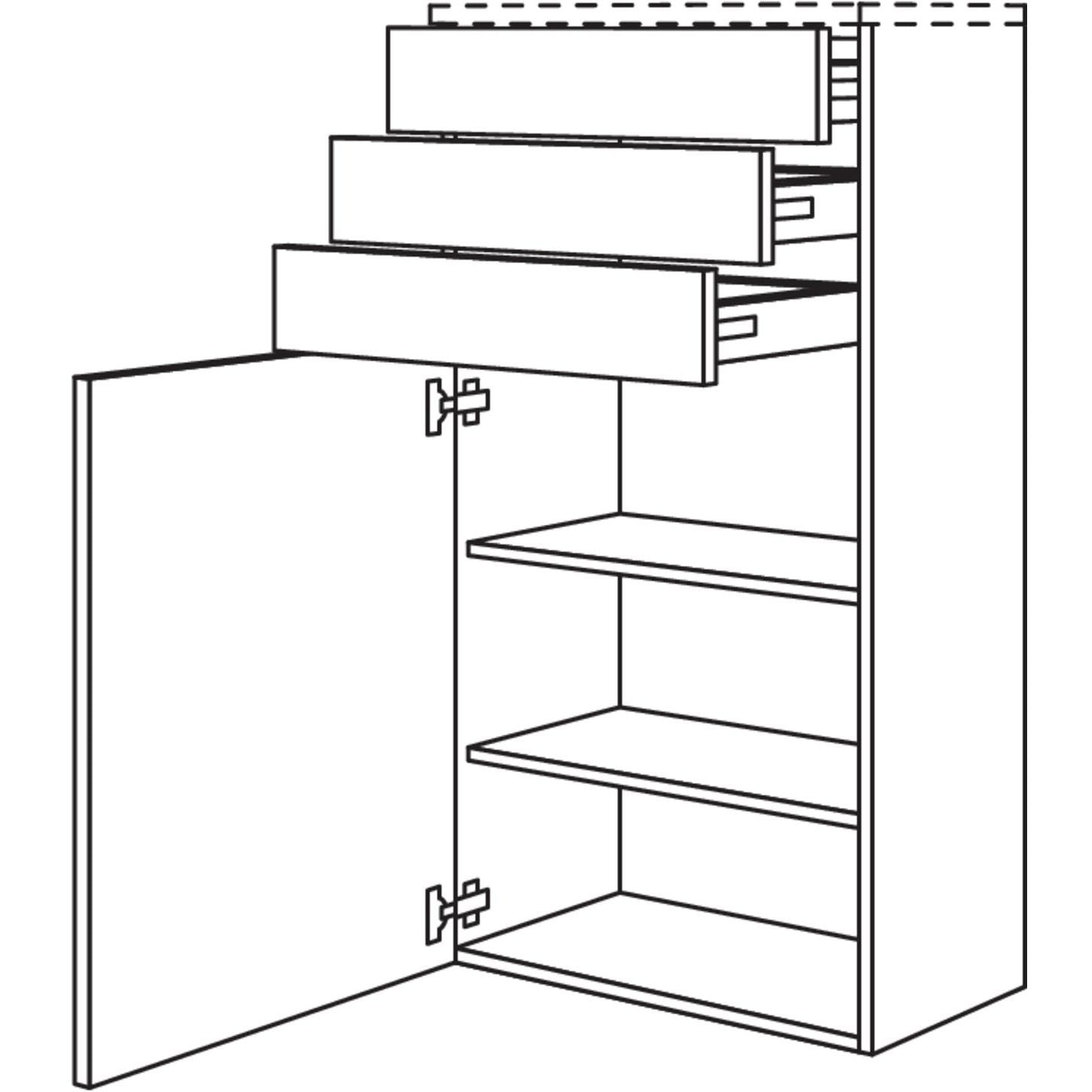 nobilia Armoire moyenne BM3S60-130 60 cm