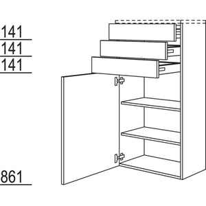 Nobilia Badezimmer-Midischrank BM3S60-130 2579