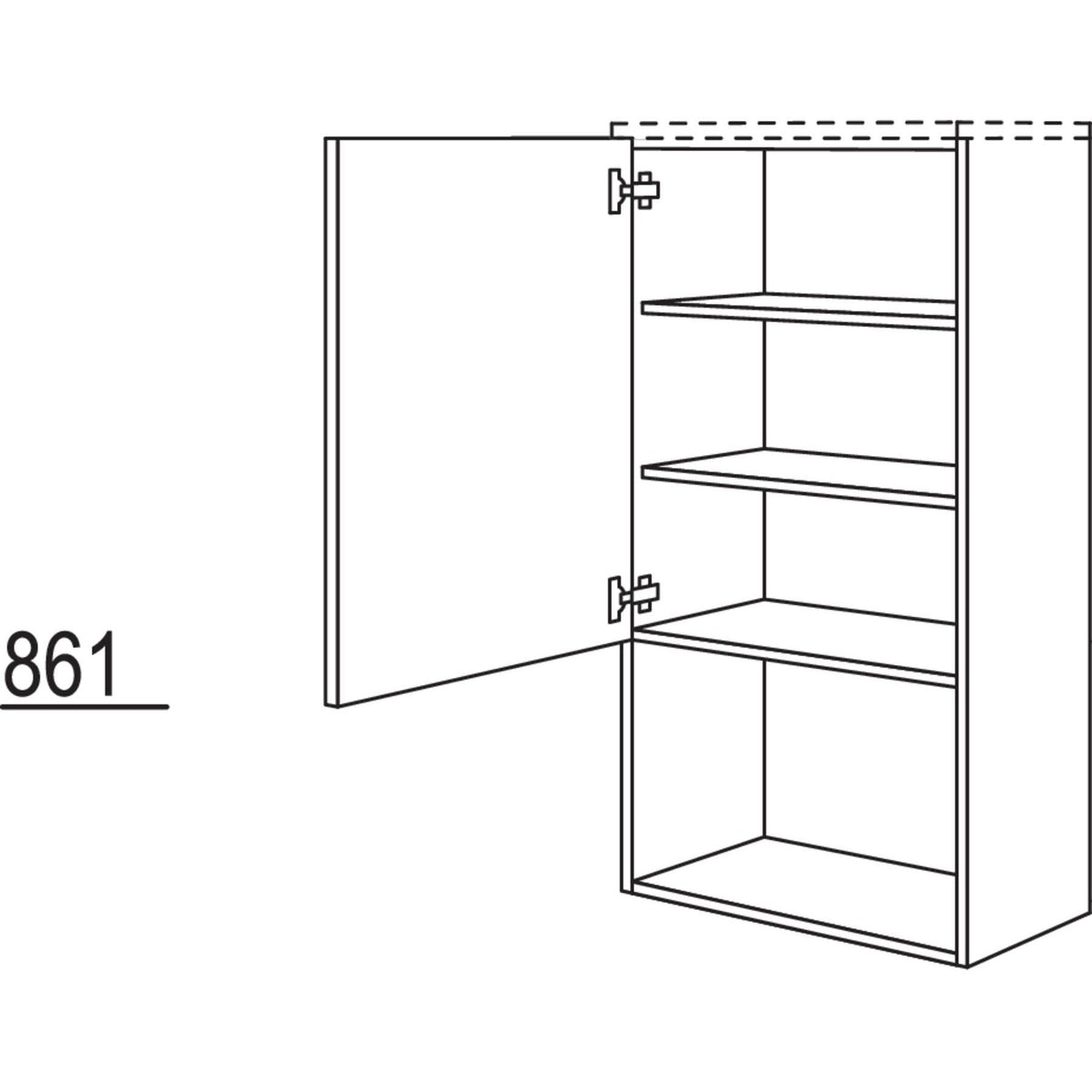 Nobilia Badezimmer-Midischrank BMF60-130 2974