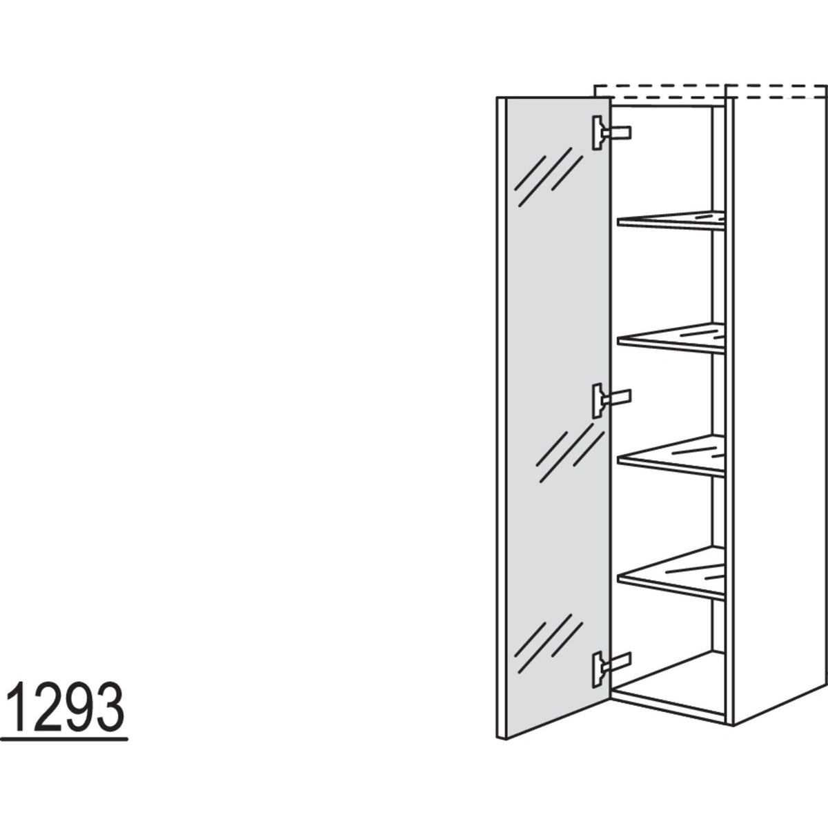 Nobilia Badezimmer-Midischrank BMSP45-130 2995