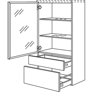 Nobilia Badezimmer-Midischrank Flat BMGFSA60-130 2989