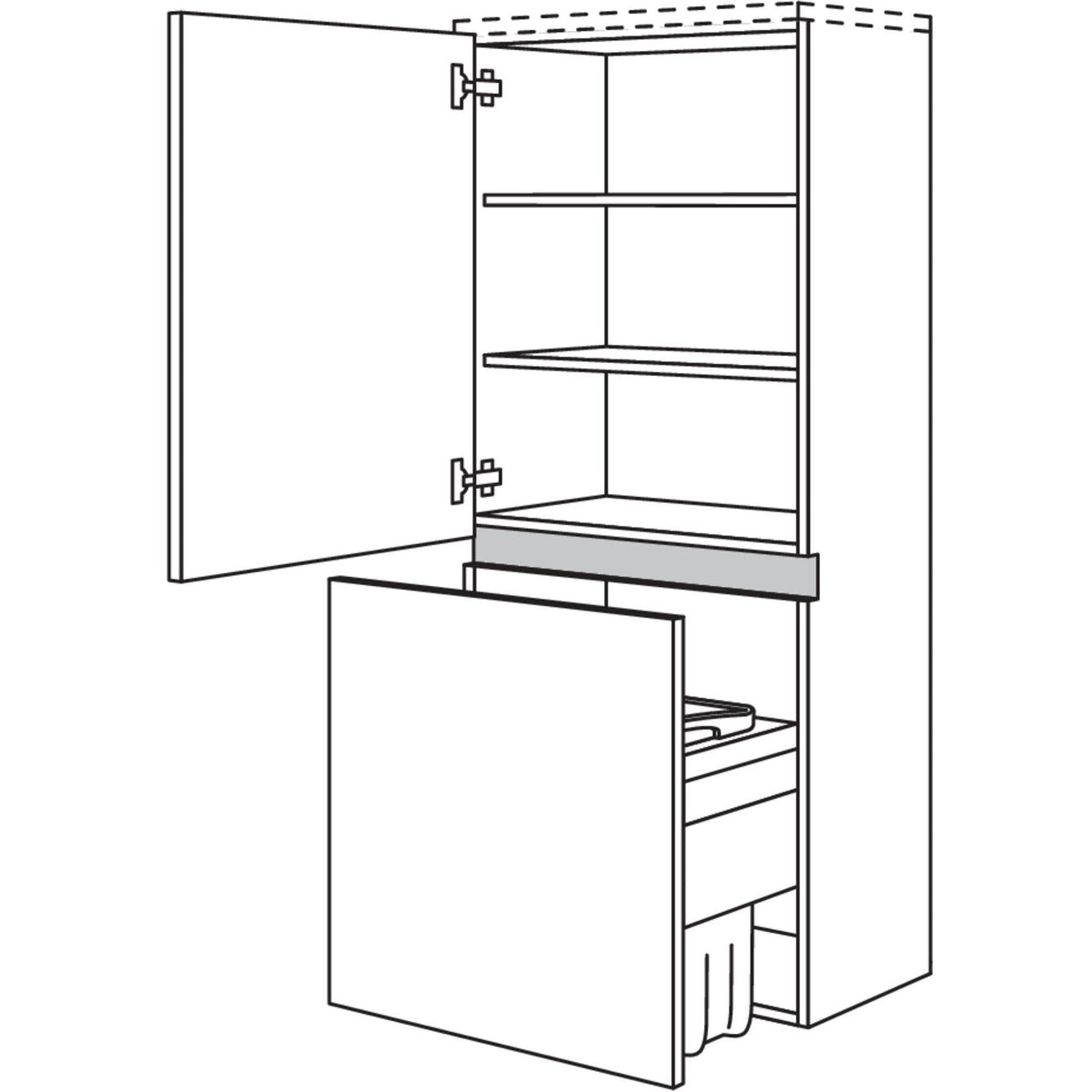 Nobilia Badezimmer-Midischrank Laundry-Carrier NBMWK60 67760