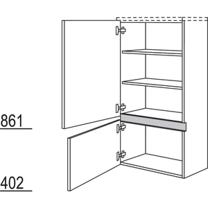 Nobilia Badezimmer-Midischrank NBM2T60-130 67730