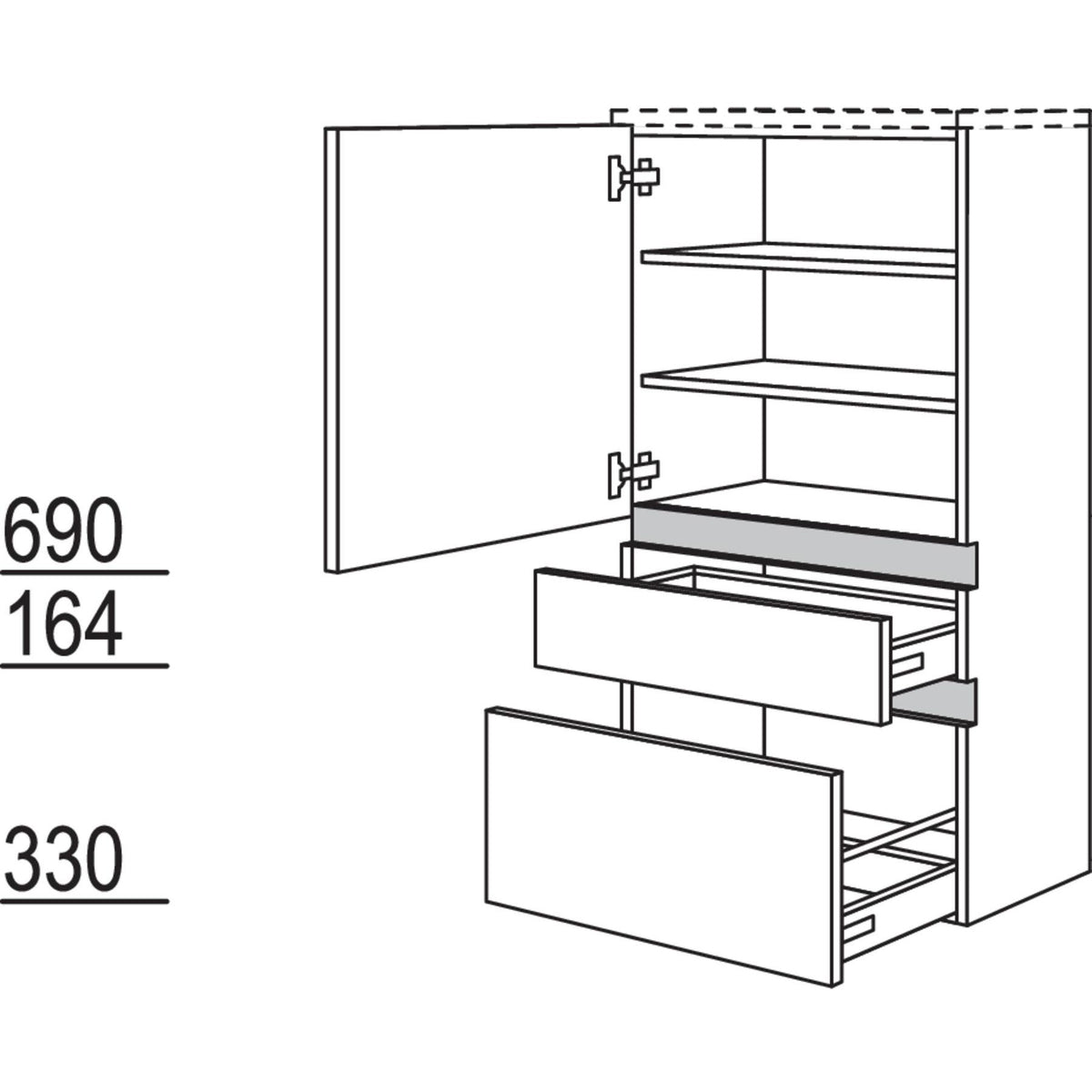 Nobilia Badezimmer-Midischrank NBMSA60-125 67746