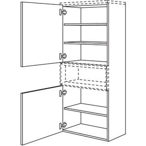 Nobilia Badezimmer-Midischrank fuer Regaleinsatz Case BMC30-158 2584