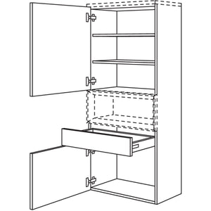 Nobilia Badezimmer-Midischrank fuer Regaleinsatz Case BMSC45-158 2597