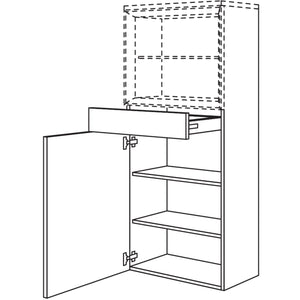 Nobilia Badezimmer-Midischrank fuer Regaleinsatz Case BMSDC60-158 2949
