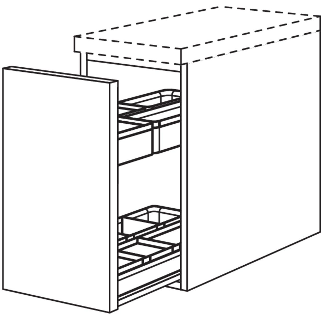 nobilia base cabinet with pull-out pantry Junior BUAJT30-58 30 cm
