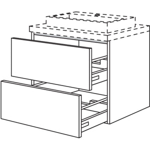 Nobilia Badezimmer-Waschtischschrank BW2A60-58 2885