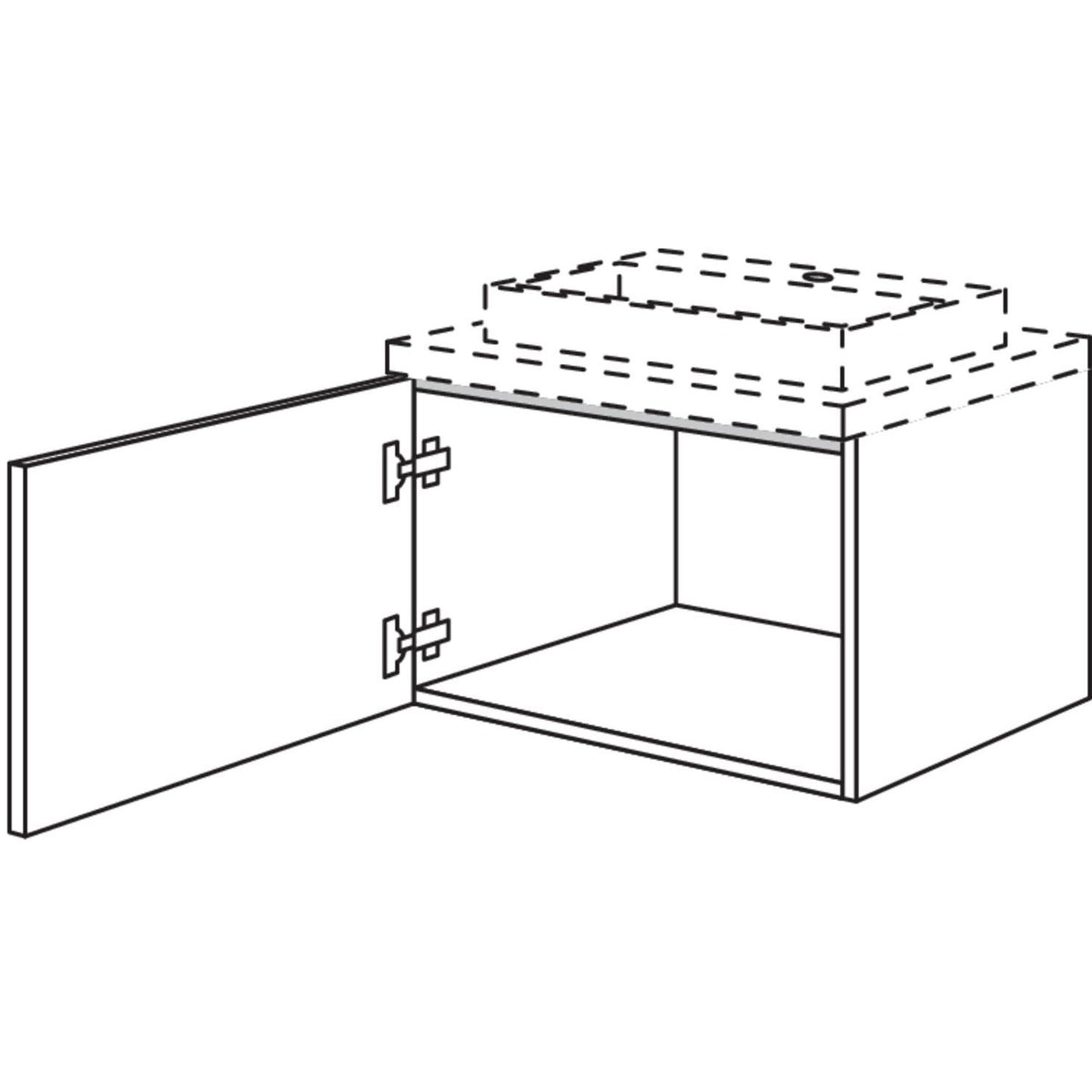 Nobilia Badezimmer-Waschtischschrank BW60-43 2417
