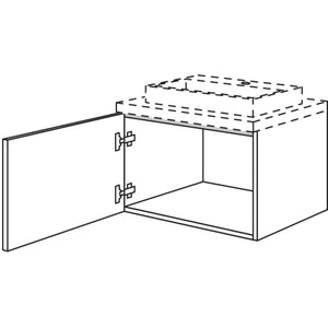 Nobilia Badezimmer-Waschtischschrank BW60-43 2417