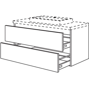 Nobilia Badezimmer-Waschtischschrank BWASA100-58 2838