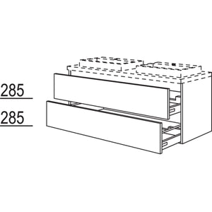 Nobilia Badezimmer-Waschtischschrank BWASA120-58 2839