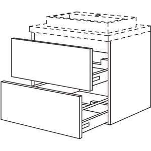 Nobilia Badezimmer-Waschtischschrank BWASA50-58 2834