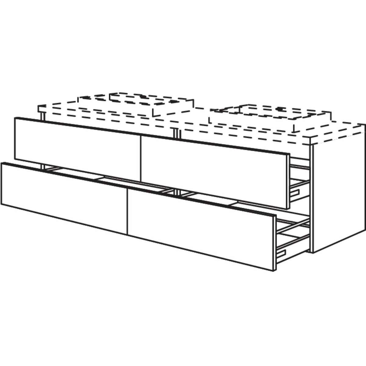 Nobilia Badezimmer-Waschtischschrank BWASA80-58 2836
