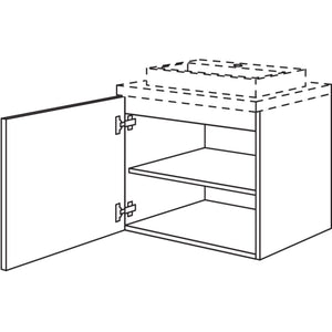 Nobilia Badezimmer-Waschtischschrank BWB45-58 2854