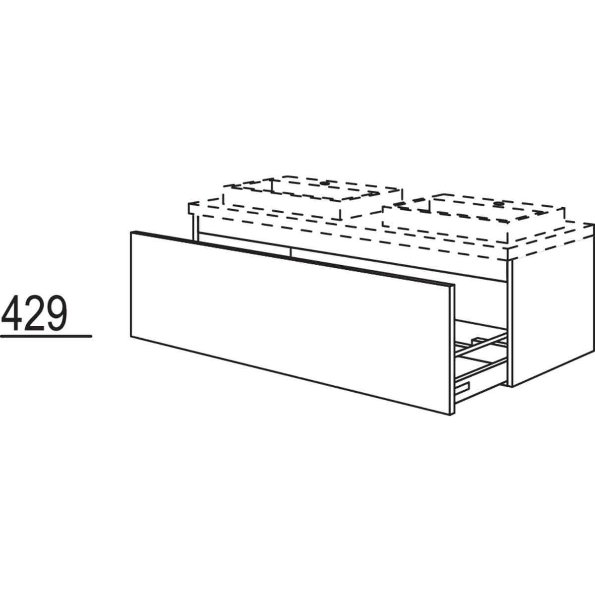 Nobilia Badezimmer-Waschtischschrank BWBA120-43 2499