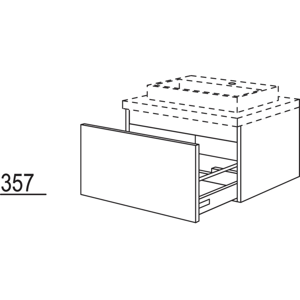 Nobilia Badezimmer-Waschtischschrank BWBA80-36 2346