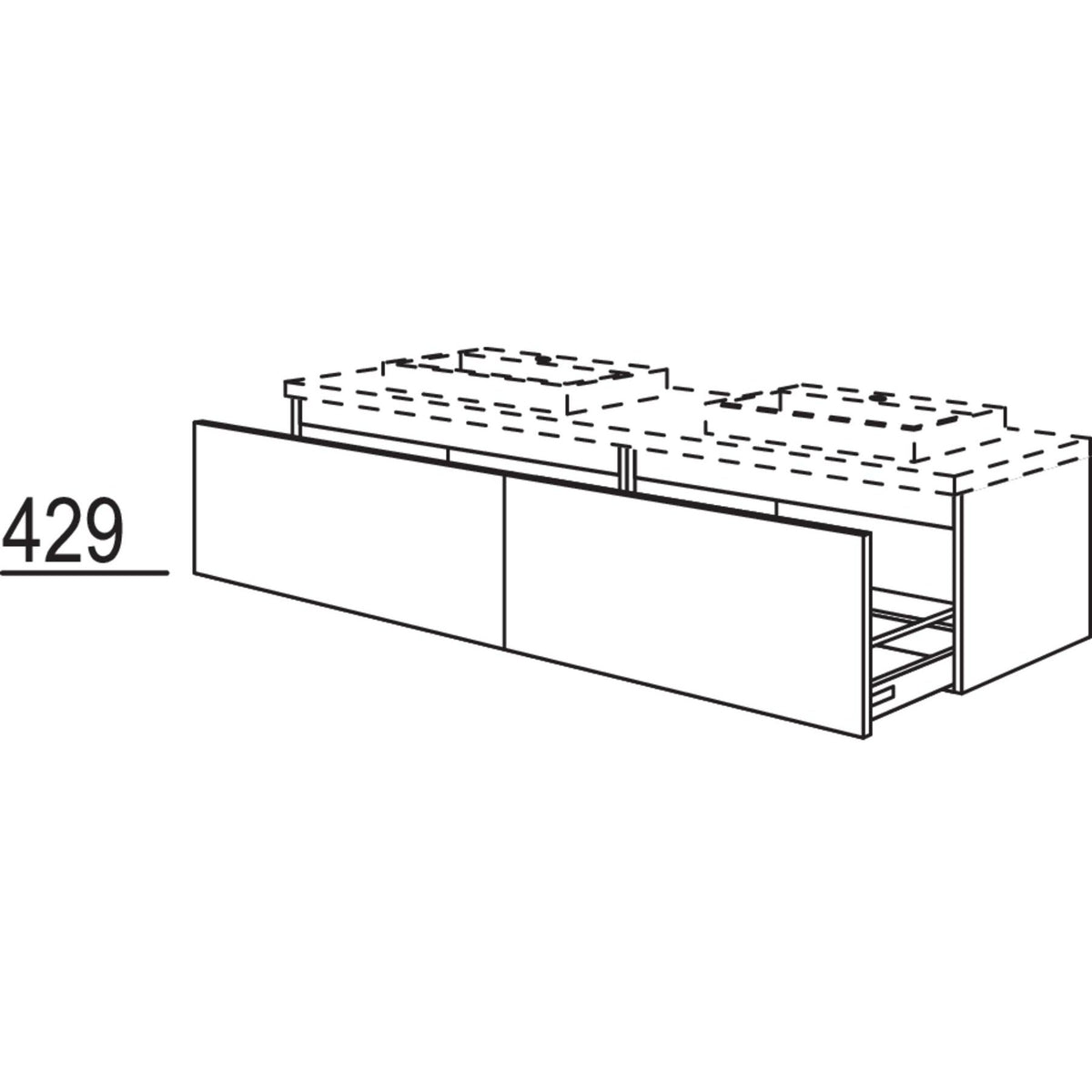 Nobilia Badezimmer-Waschtischschrank BWBA80-43 2496
