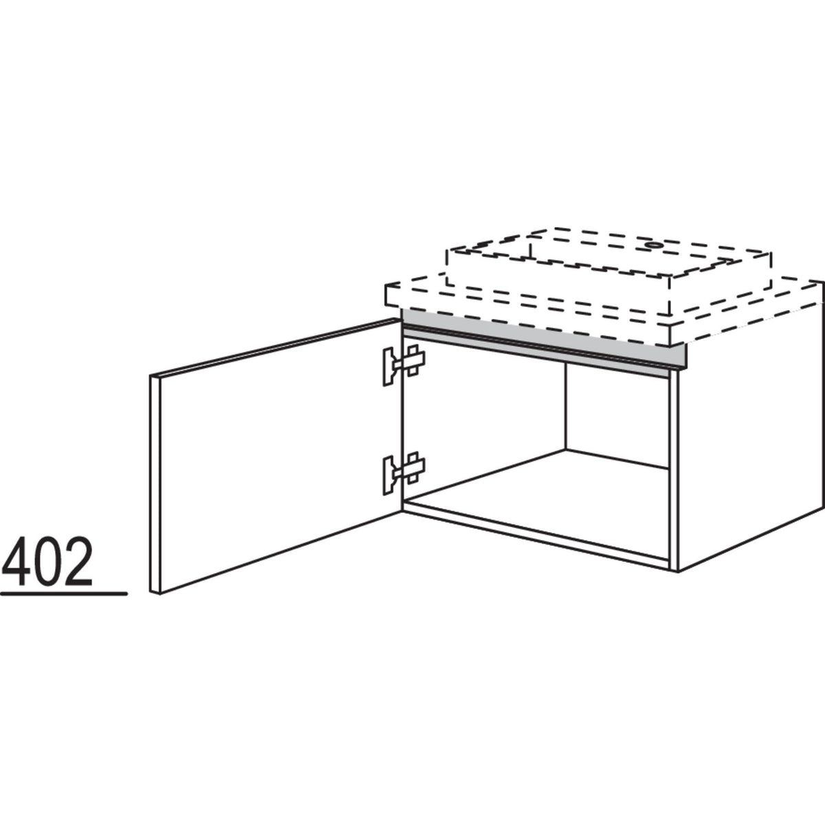 Nobilia Badezimmer-Waschtischschrank NBW45-43 67407