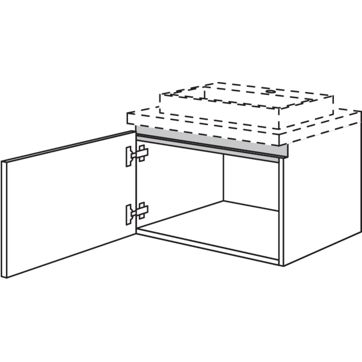 Nobilia Badezimmer-Waschtischschrank NBW60-43 67406