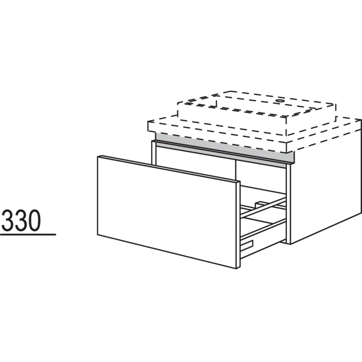 Nobilia Badezimmer-Waschtischschrank NBWA120-36 67339