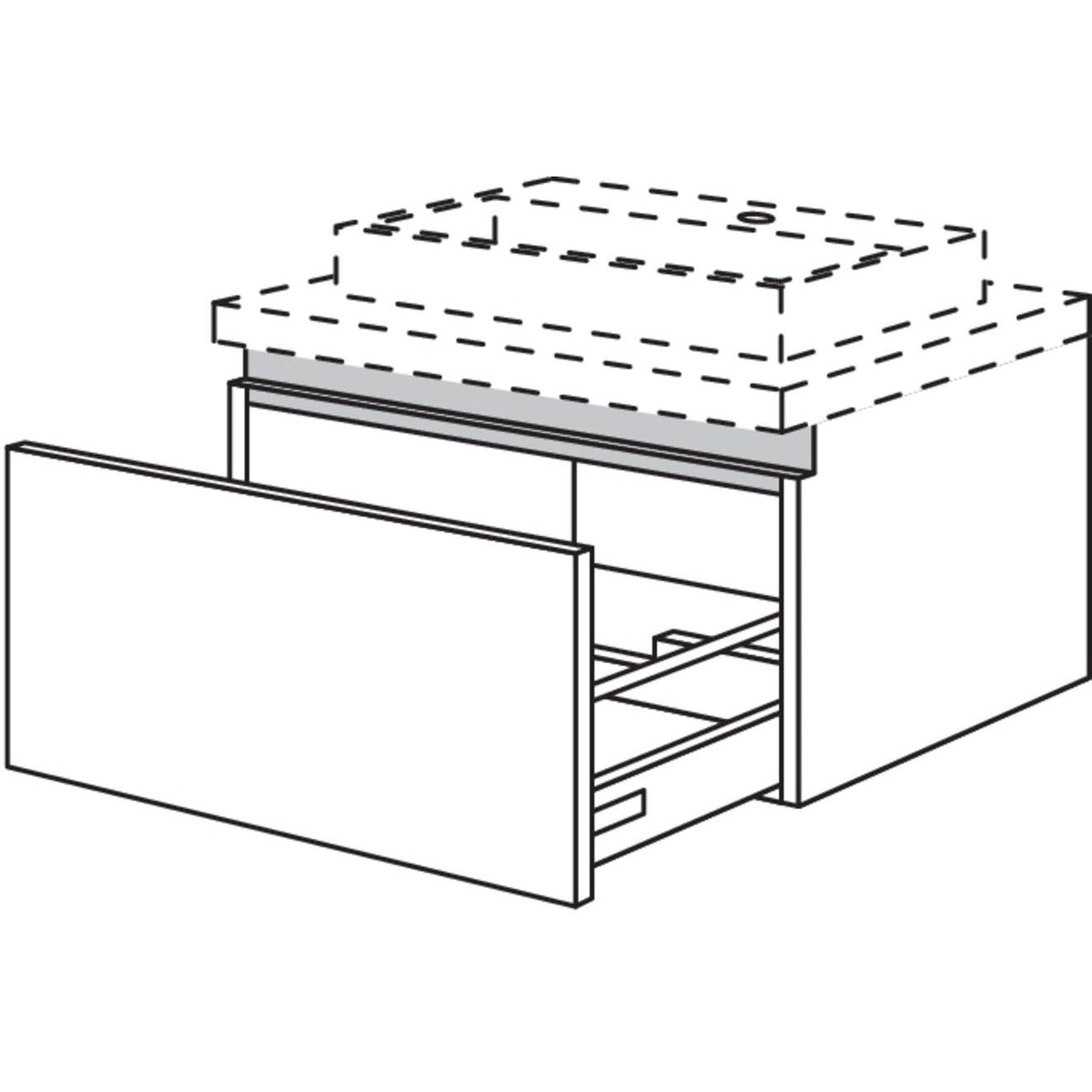 Nobilia Badezimmer-Waschtischschrank NBWA90-36 67337