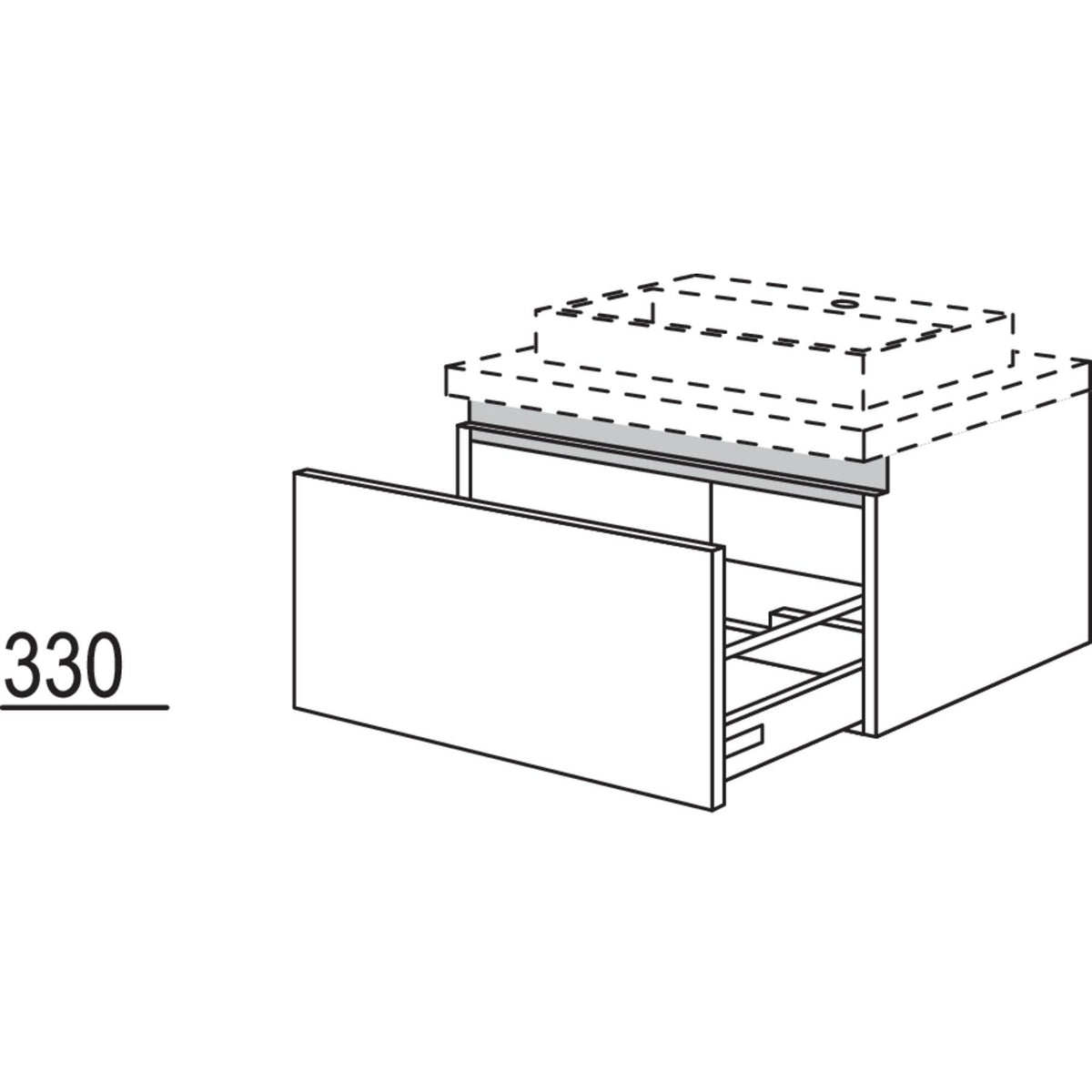 Nobilia Badezimmer-Waschtischschrank NBWA60-36 67335