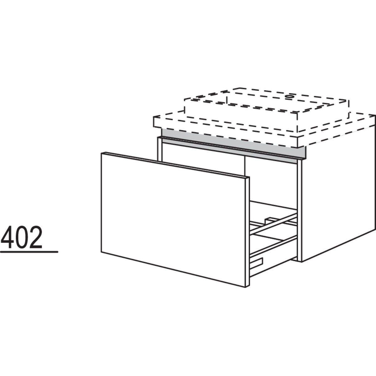 Nobilia Badezimmer-Waschtischschrank NBWA80-43 67436