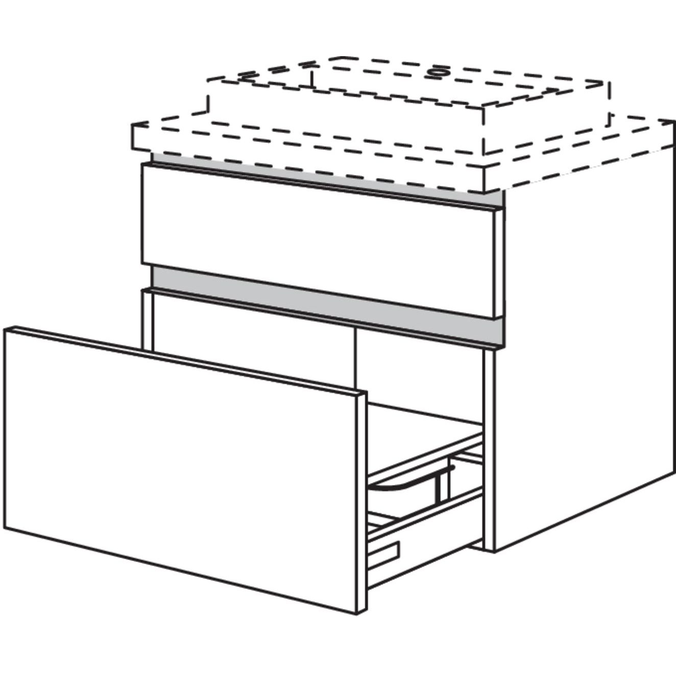 nobilia Mueble de lavabo NBWA80-55 80 cm