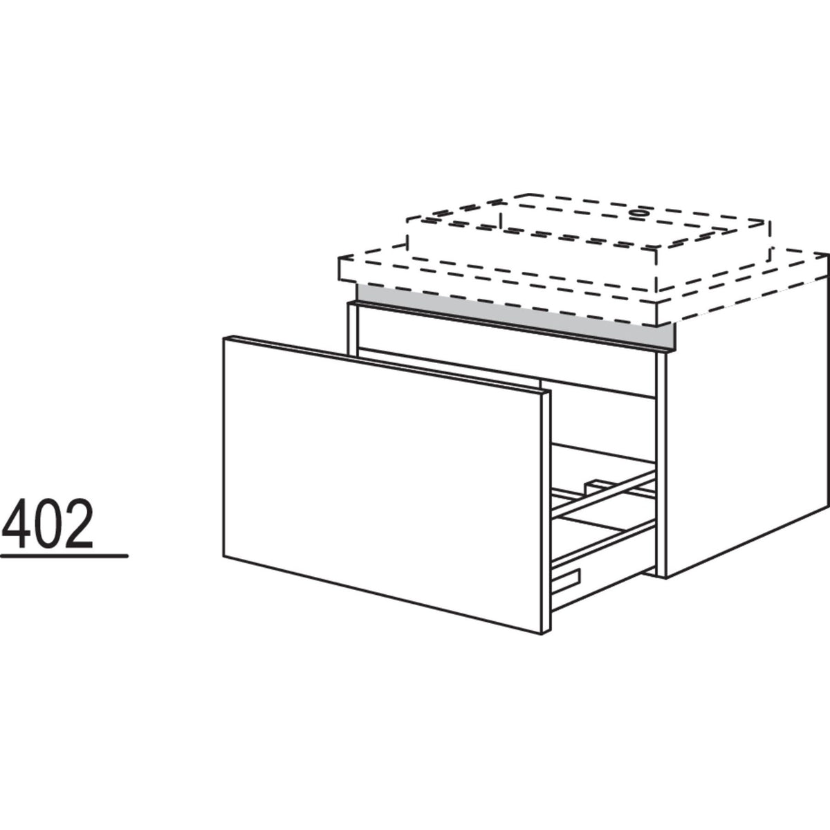Nobilia Badezimmer-Waschtischschrank NBWBA60-43 67446
