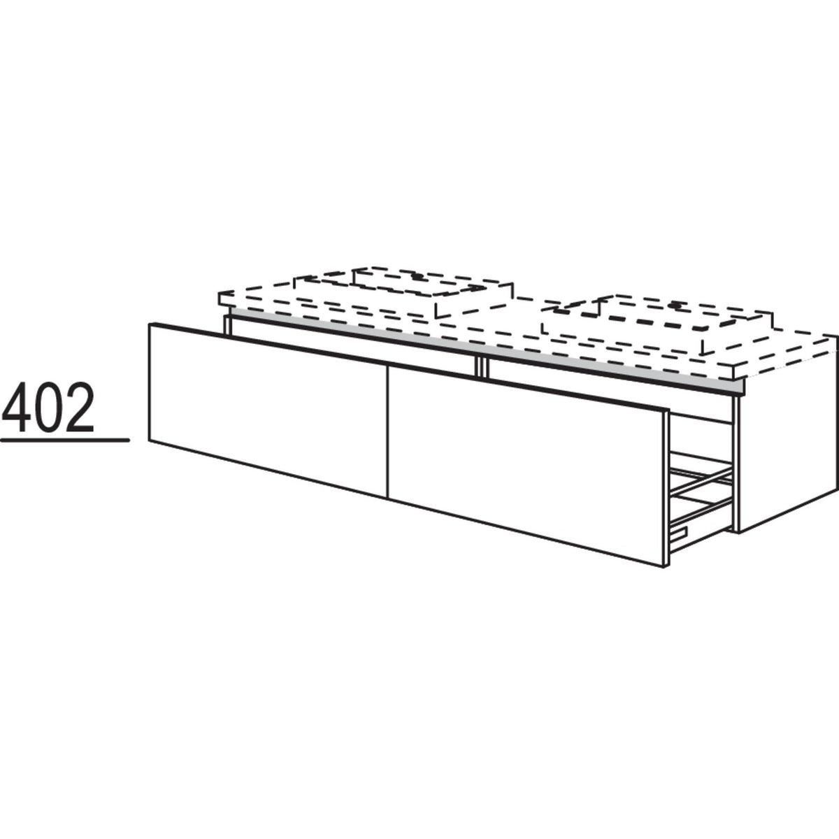 Nobilia Badezimmer-Waschtischschrank NBWBA80-43 67447