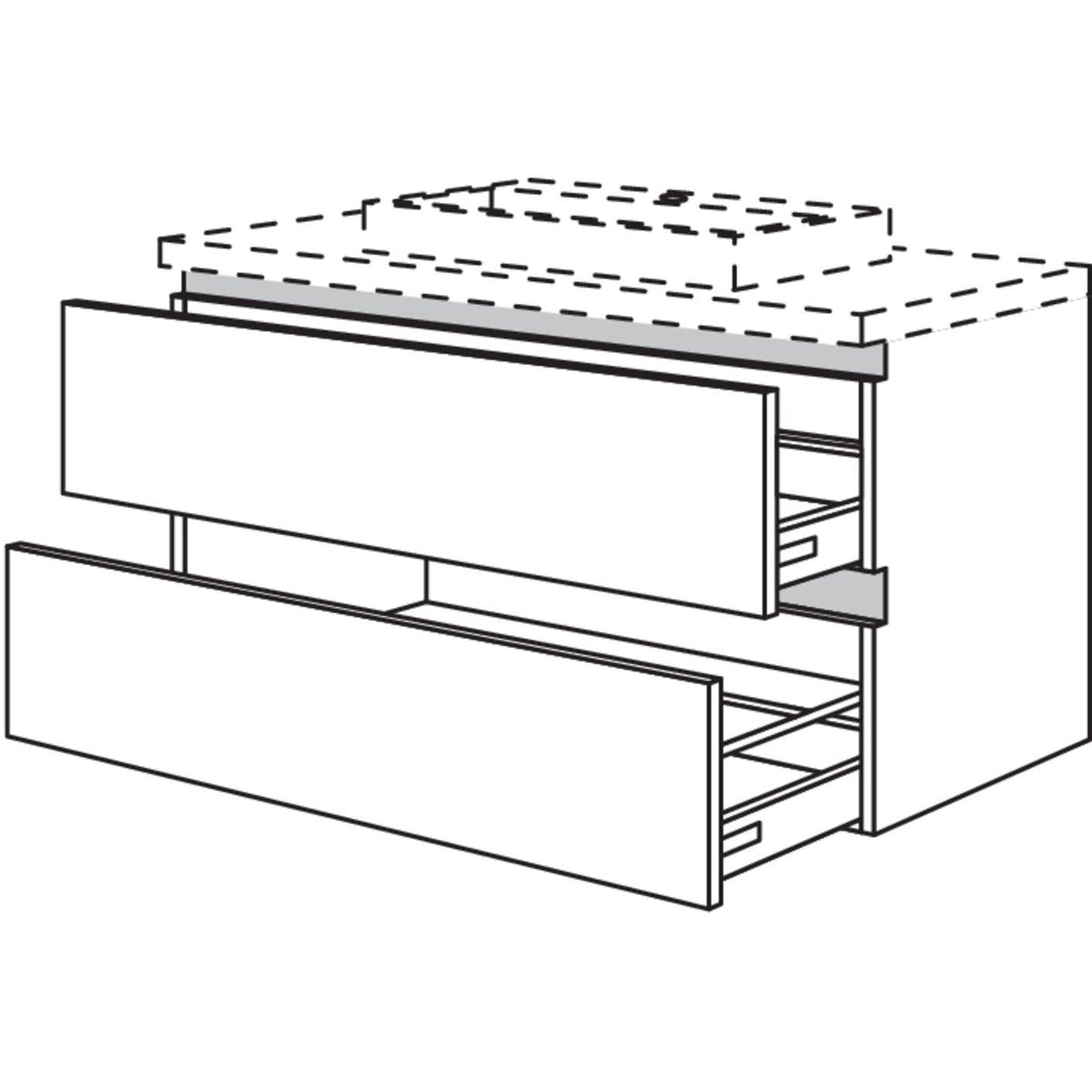 Nobilia Badezimmer-Waschtischschrank NBWSA100-63 67618