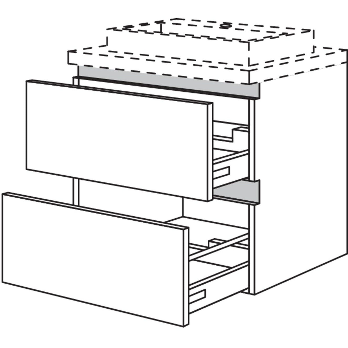 Nobilia Badezimmer-Waschtischschrank NBWSA30-63 67611