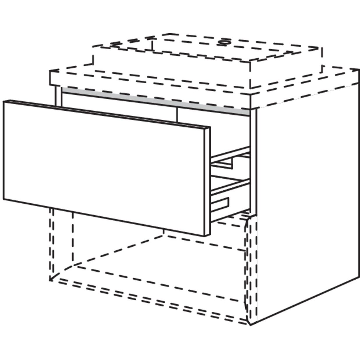 nobilia wastafelkast voor legplank Case BWAC100-58 100 cm