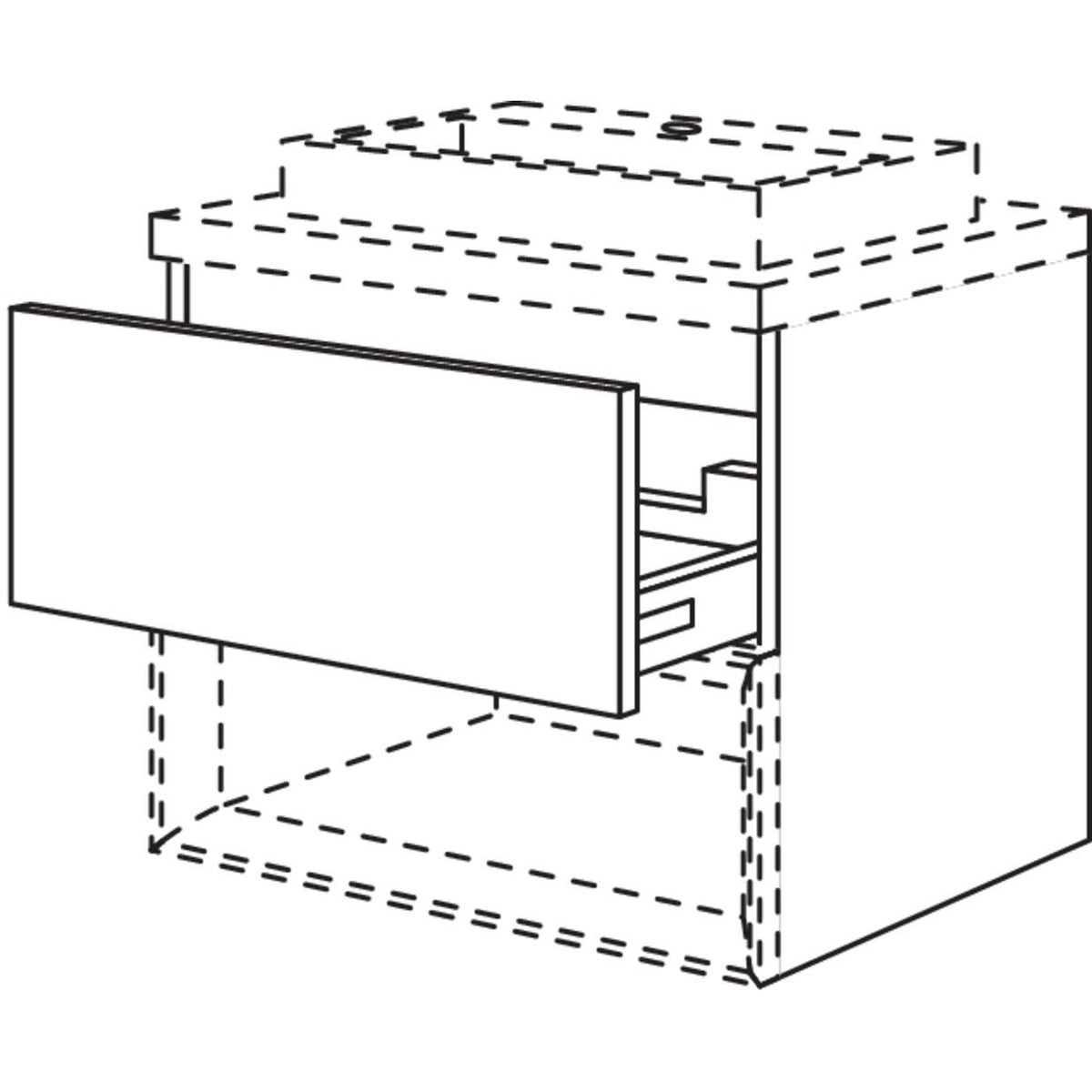 Nobilia Badezimmer-Waschtischschrank fuer Regaleinsatz Case BWASC40-58 2762