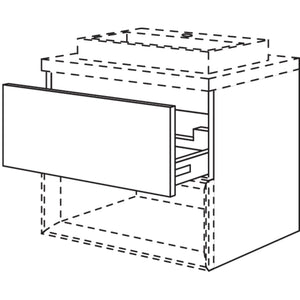 Nobilia Badezimmer-Waschtischschrank fuer Regaleinsatz Case BWASC50-58 2767