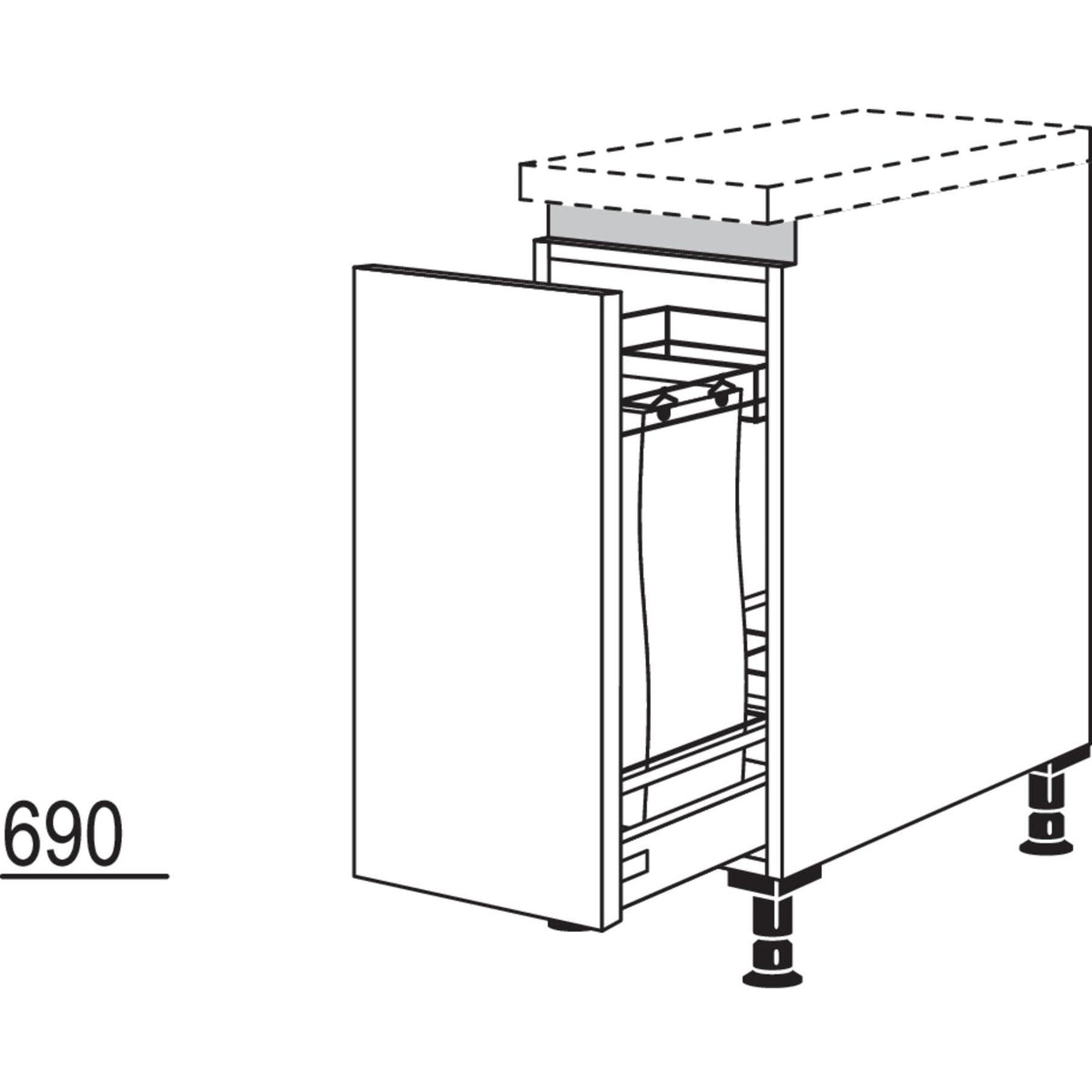 Nobilia Baguetteschrank NUABT30 51008