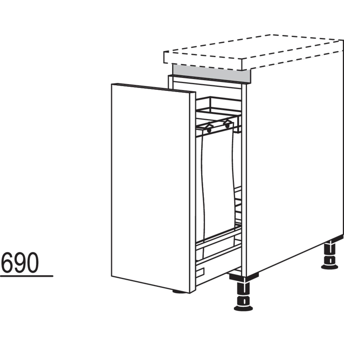 Nobilia Baguetteschrank NUABT30 51008