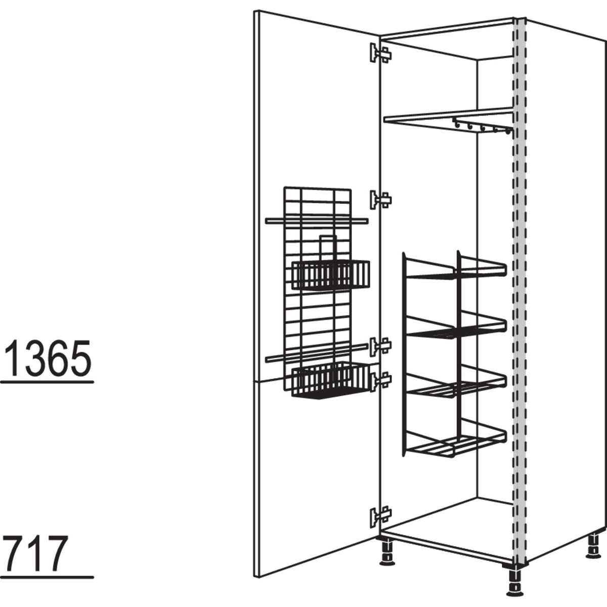 Nobilia Besen-- Geräteschrank NHSB60-2 36169