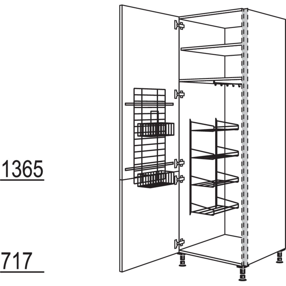 Nobilia Besen-- Geraeteschrank NHSB60-2 36169