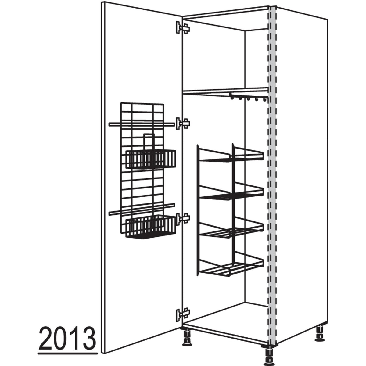 nobilia Besen-- Geraeteschrank NHSBF60-1 21213